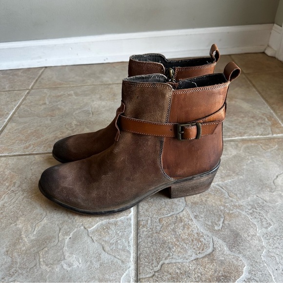 NEW Roan By Bed Stu Uma Brown Distressed Ankle Boots​ - Picture 4 of 7